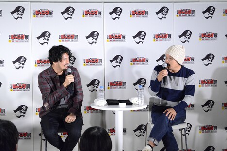 左からうすた京介、江口寿史。