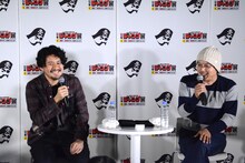 左からうすた京介、江口寿史。