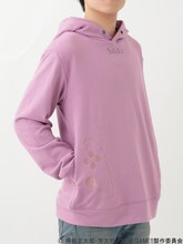 「NEW GAME!! ゲームパーカー」ラベンダーの着用イメージ。