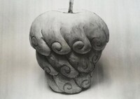 「ONE PIECE ART NUE 大覚寺『魔獣と姫と誓いの花』展」展示物一部。(c) 尾田栄一郎／集英社／京都麦わら道中記推進委員会