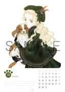 「肉球といっしょ▽（▽はハートマーク）カレンダー」の中面。