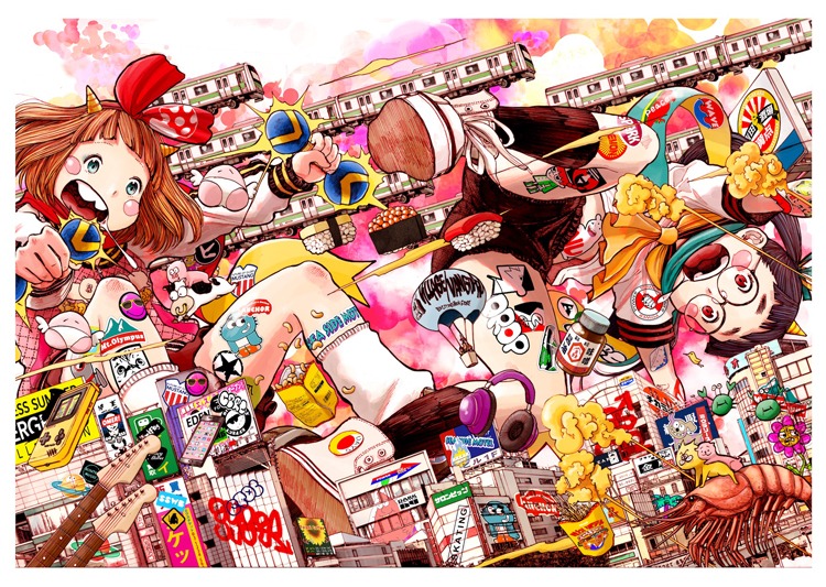 浅野いにおによる巨大イラスト。