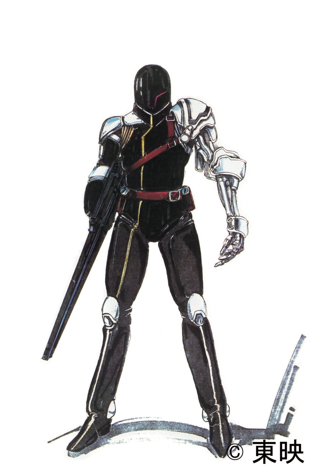 「超人機メタルダー」に登場した暴魂トップガンダーのデザイン画。