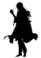 劇場アニメ「文豪ストレイドッグス DEAD APPLE」の新キャラクター・澁澤龍彦のシルエット。