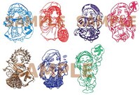 「復刻版！こびとさんをさがせ！ハクメイとミコチスタンプラリー」のスタンプ。