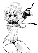 友安よーいちによる読み切り「荒野の腹ぺこ用心棒」のカット。