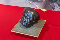 「ONE PIECE ART NUE 大覚寺『魔獣と姫と誓いの花』展」の展示。(c)尾田栄一郎/集英社/京都麦わら道中記推進委員会