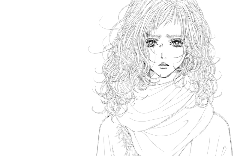 矢沢あいが、JUJUの新曲「いいわけ」にインスピレーションを受けて描き下ろしたキャラクター。