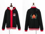 「鬼灯の冷徹」鬼灯の着物をイメージしたパーカー、胸元には金魚草