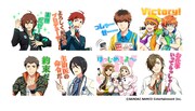 「アイドルマスター SideM LIVE ON ST@GE!」LINEスタンプの一部。