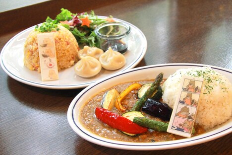 コラボカフェで提供されるコラボメニュー。