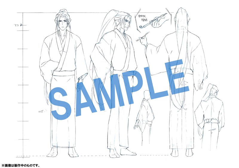 土方歳三の開発中キャラクター設定ラフ。