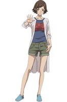 佑河樹里のキャラクター設定画。