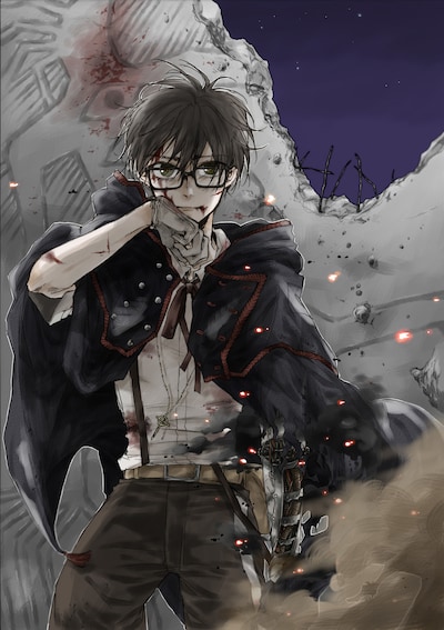 「The SIX 隻腕の奪還者」カラーイラスト。