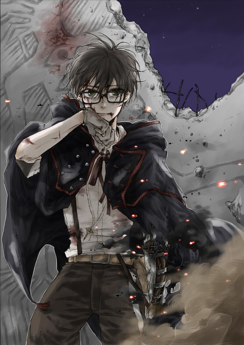 「The SIX 隻腕の奪還者」カラーイラスト。