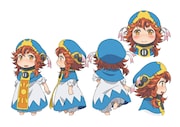 ハクメイのキャラクターカラー設定画。