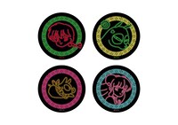 全4種のガチャガチャアクリルキーホルダー。