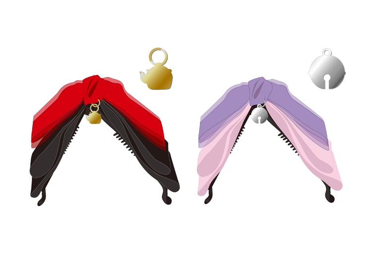 らんまとシャンプーのリボンヘアクリップ。