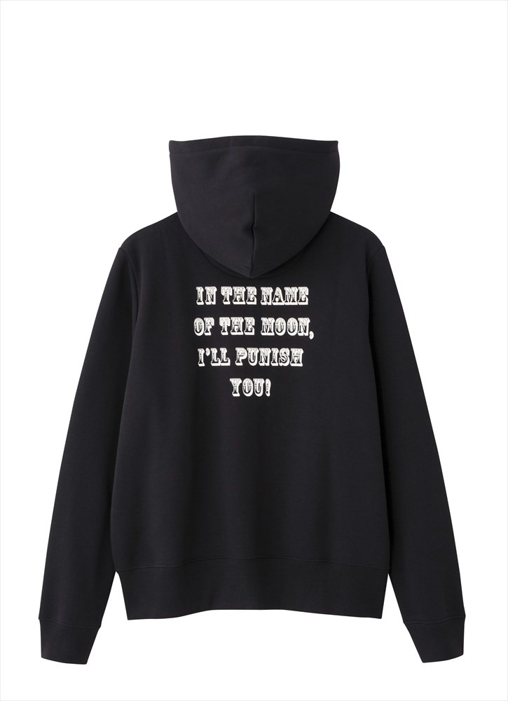 「フルジップパーカ（長袖）（セーラームーン）」の背面。