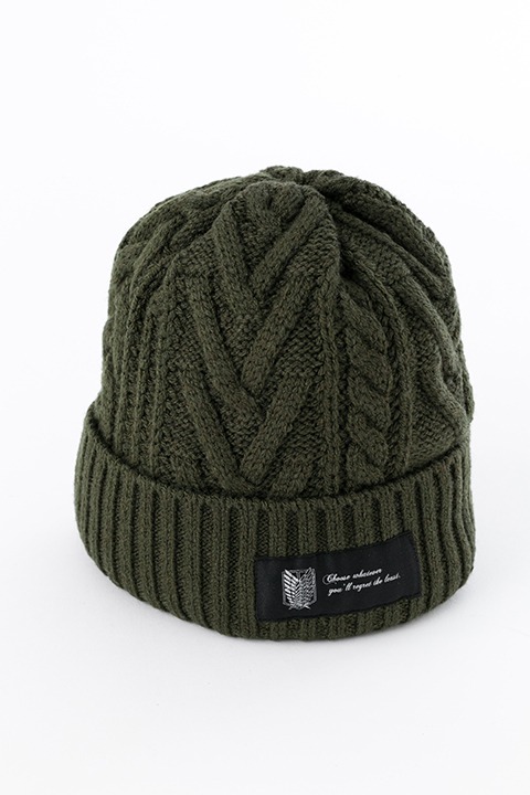 リヴァイモデルのニットキャップ。