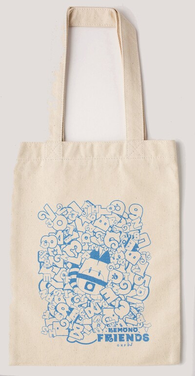 吉崎観音の描き下ろしイラストを使用した「けものフレンズ」トートバッグ。