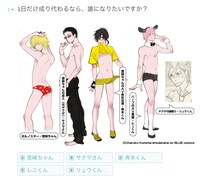 雲田はるこ「新宿ラッキーホール」キャラクターアンケートの特設ページより。