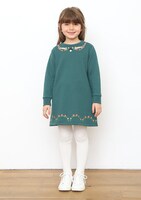 キッズ ロングスリーブ スウェットワンピース（フラワー まる子）