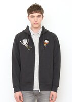 ロングスリーブジップパーカー（まる子とおじいちゃん）