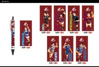 「ブルタックル」と2017ムロオ関西大学ラグビーAリーグ」のコラボによるボールペン。