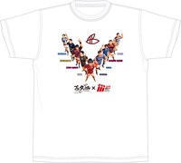 「ブルタックル」と2017ムロオ関西大学ラグビーAリーグ」のコラボによるTシャツ。