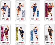 「ブルタックル」と2017ムロオ関西大学ラグビーAリーグ」のコラボによるiPhoneケース。