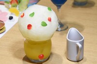 第2弾メニューの「フルーツジュース 夕焼けのドラえもん」。(c)Fujiko-Pro