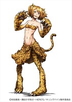 狩猟豹（チータ）が描かれた、アニメ「キリングバイツ」のティザービジュアル。