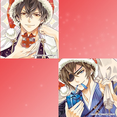 イケメン戦国」缶バッジ第2弾、梶山ミカ描き下ろしのクリスマス