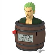 「“ゾロ”鬼気『一発』目覚まし時計」。3本の刀を刺さないとアラームが止まらない。