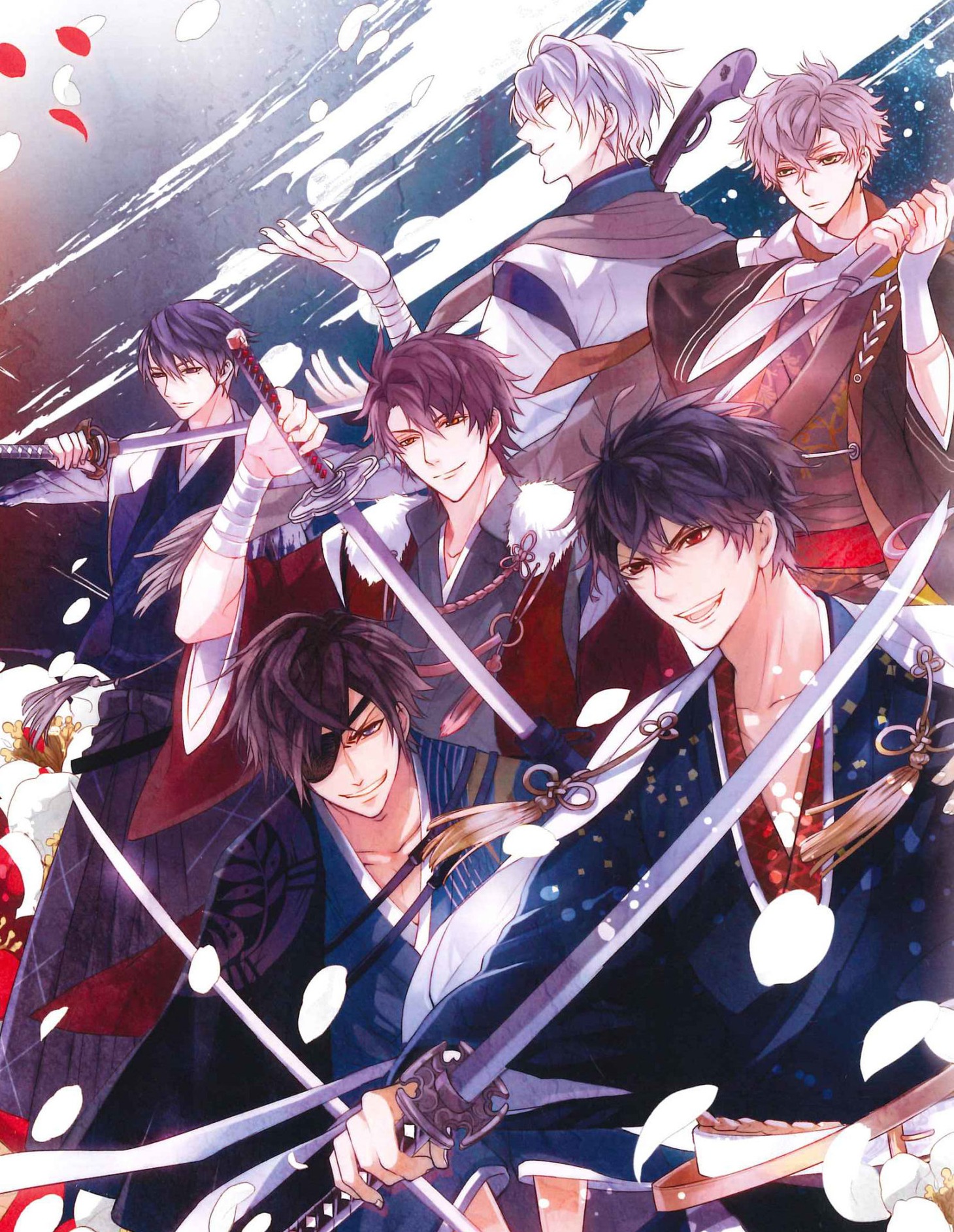「『イケメン戦国～天下人の女になる気はないか～』W着せ替えカバーセット」山田シロバージョンの一部。