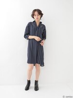 「爪先の宇宙 イメージ シャツワンピース」着用イメージ