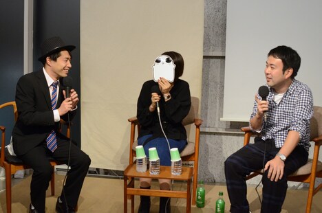 「映画も漫画も語りつくす！『ちょっとまて野球部！』製作秘話トークショー」の様子。