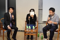 「映画も漫画も語りつくす！『ちょっとまて野球部！』製作秘話トークショー」の様子。