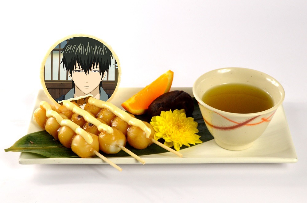 「土方のマヨ？みたらし団子とちょっとした緑茶セット」