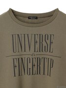 「爪先の宇宙 イメージ ロゴプリントプルオーバー」