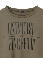 「爪先の宇宙 イメージ ロゴプリントプルオーバー」