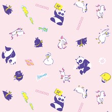 「らんま1/2」と北村みなみのコラボによるテキスタイル。