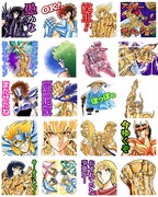 「聖闘士星矢（J50th）」のスタンプ。