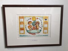 「連載25周年記念 魔法陣グルグル大原画展 ～衛藤ヒロユキの世界～」の様子。