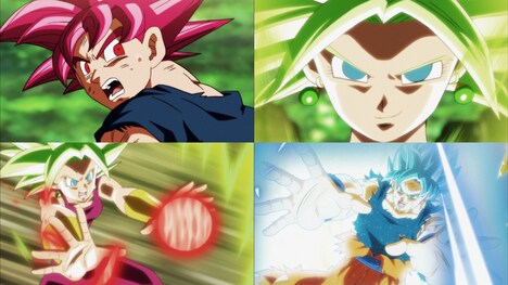 「悟空 VS ケフラ!超サイヤ人ブルー敗れる!?」の場面写真。