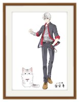 「ねこ男子 ニャンキーハイスクール あなたのねこちゃんをねこ男子化」イラスト化された猫の一例。