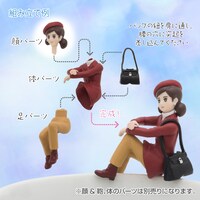 「着せ替えのフチ子」組み立て例。