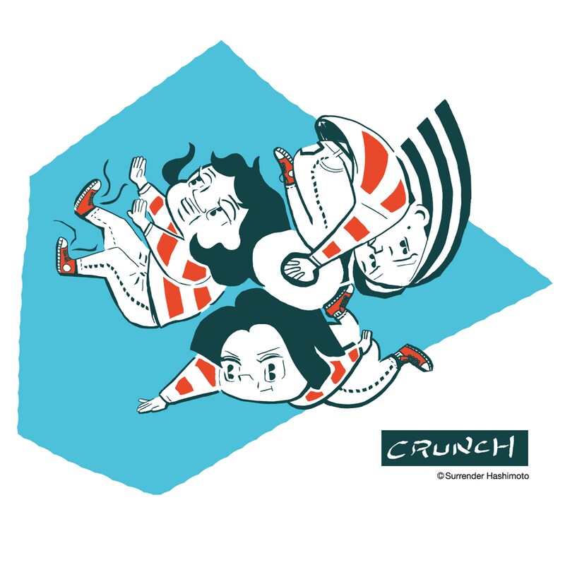 サレンダー橋本が描いたCRUNCHのイラスト。