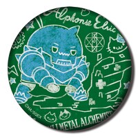 マット缶バッジのアルフォンス。